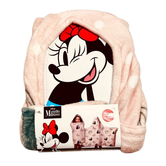 Disney Lightweight Pale Pink/Gray Hooded Throw/Coverup - NWT - Picture 1 of 6